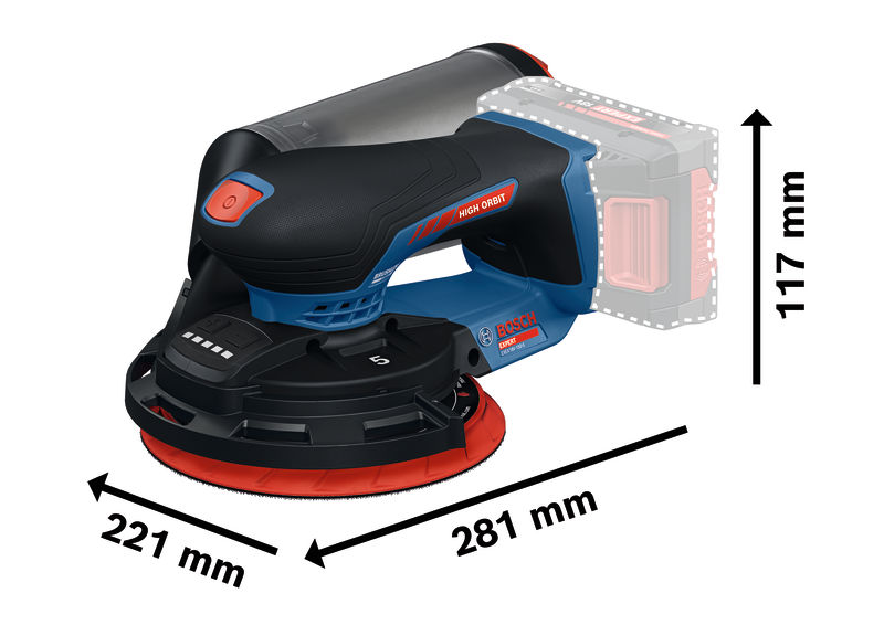 BOSCH Akku-Exzenterschleifer EXEX18V-150-5, L-BOXX 162 BOSCH Akku-Exzenterschleifer EXEX18V-150-5, L-BOXX 162