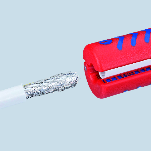 KNIPEX KNIPEX 16 60 100 SB Abisolierwerkzeug für Koaxialkabel universal 100 mm