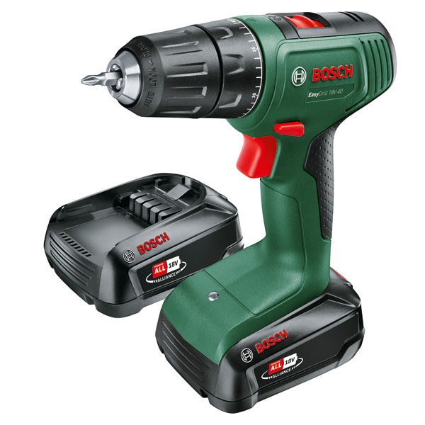 BOSCH Akku-Bohrschrauber EasyDrill 18V-40, 2 x Akku PBA 18V 2.0Ah BOSCH Akku-Bohrschrauber EasyDrill 18V-40, 2 x Akku PBA 18V 2.0Ah