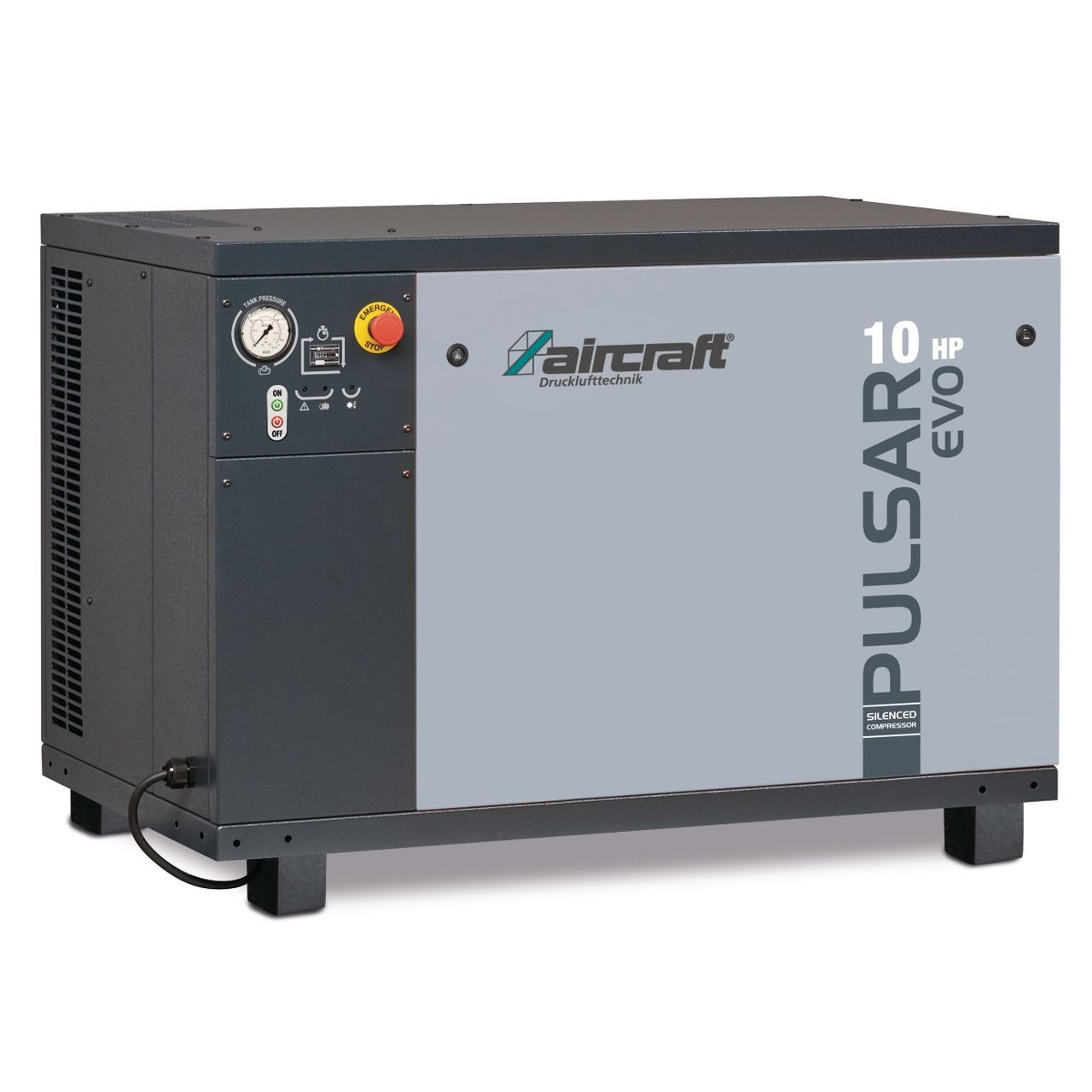 AIRCRAFT Stationärer Kolbenkompressor mit Schalldämmgehäuse AIRPROFI 1003/10 Silent