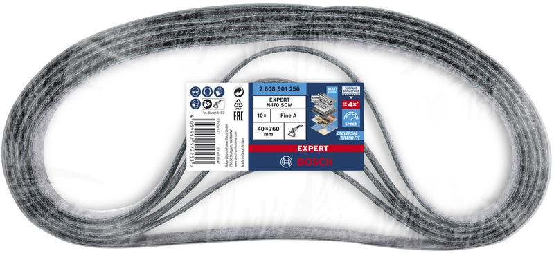 BOSCH EXPERT N470 Schleifband, 40x760mm, fein, 10-tlg. BOSCH EXPERT N470 Schleifband, 40x760mm, fein, 10-tlg.
