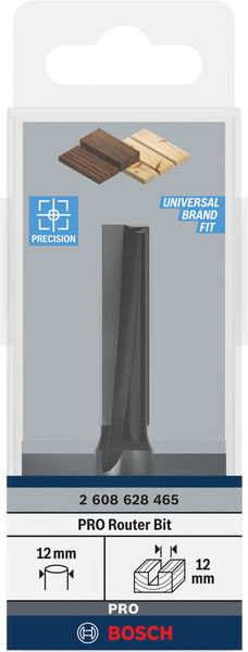 BOSCH PRO Nutfräser, zweischneidig, Ø 12 x L 40, Schaft 12 mm BOSCH PRO Nutfräser, zweischneidig, Ø 12 x L 40, Schaft 12 mm