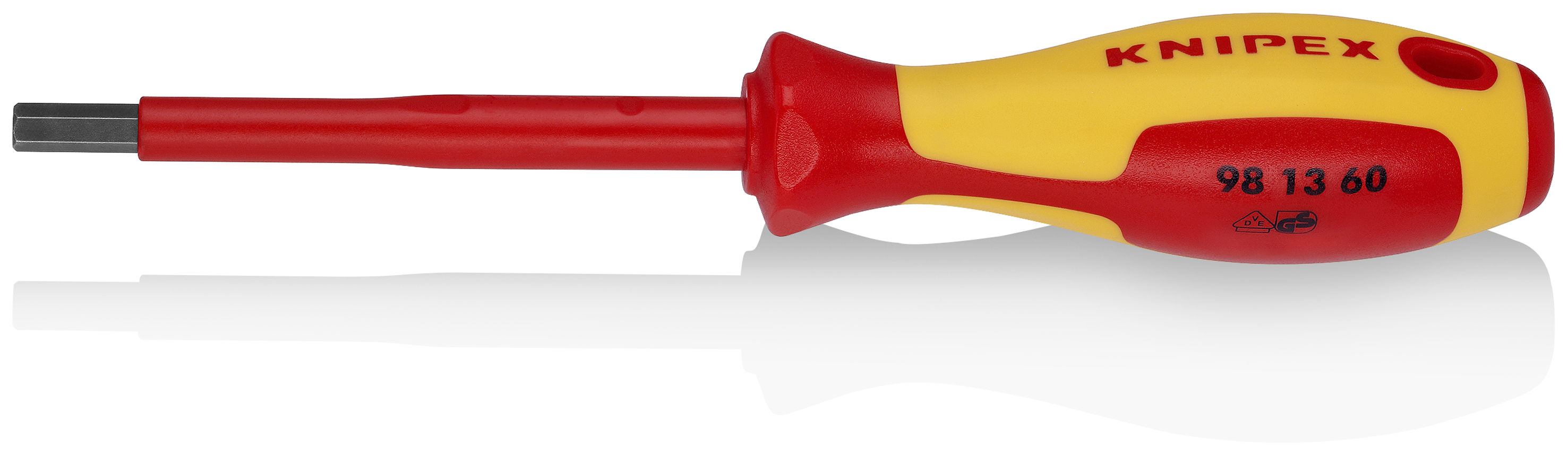 KNIPEX KNIPEX 98 13 60 Schraubendreher für Innensechskantschrauben 212 mm brüniert isoliert mit Mehrkomponenten-Hüllen, VDE-geprüft KNIPEX KNIPEX 98 13 60 Schraubendreher für Innensechskantschrauben 212 mm brüniert isoliert mit Mehrkomponenten-Hüllen, VDE-geprüft