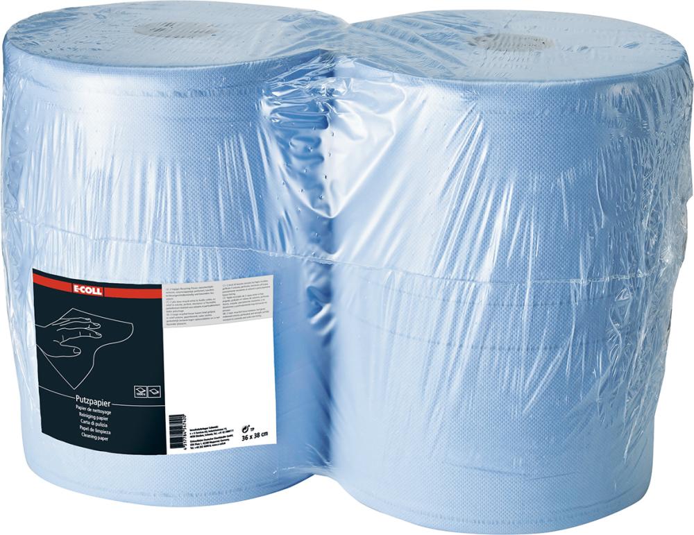 E-COLL Putzpapier blau, 2-lagig, 1000 Blatt 38 x 36 cm E-COLL Putzpapier blau, 2-lagig, 1000 Blatt 38 x 36 cm