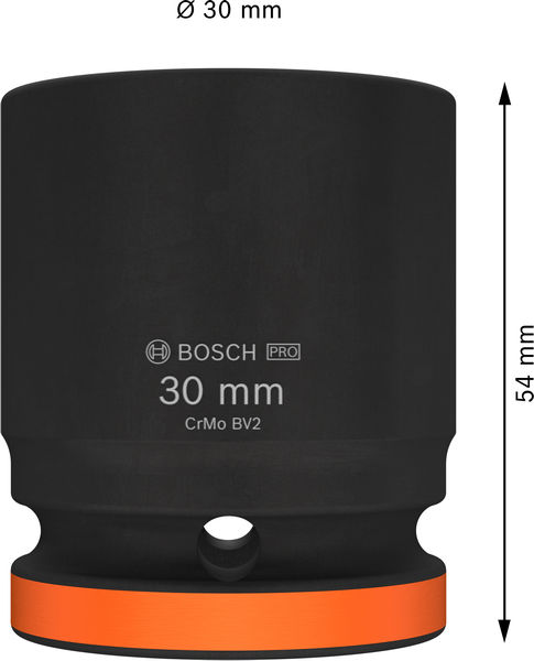 BOSCH PRO Impact Steckschlüsselsatz, 3/4", 30 mm, Standard BOSCH PRO Impact Steckschlüsselsatz, 3/4", 30 mm, Standard
