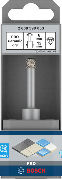 BOSCH PRO Ceramic dry Bohrer, 6 x 33 x 13 mm BOSCH PRO Ceramic dry Bohrer, 6 x 33 x 13 mm