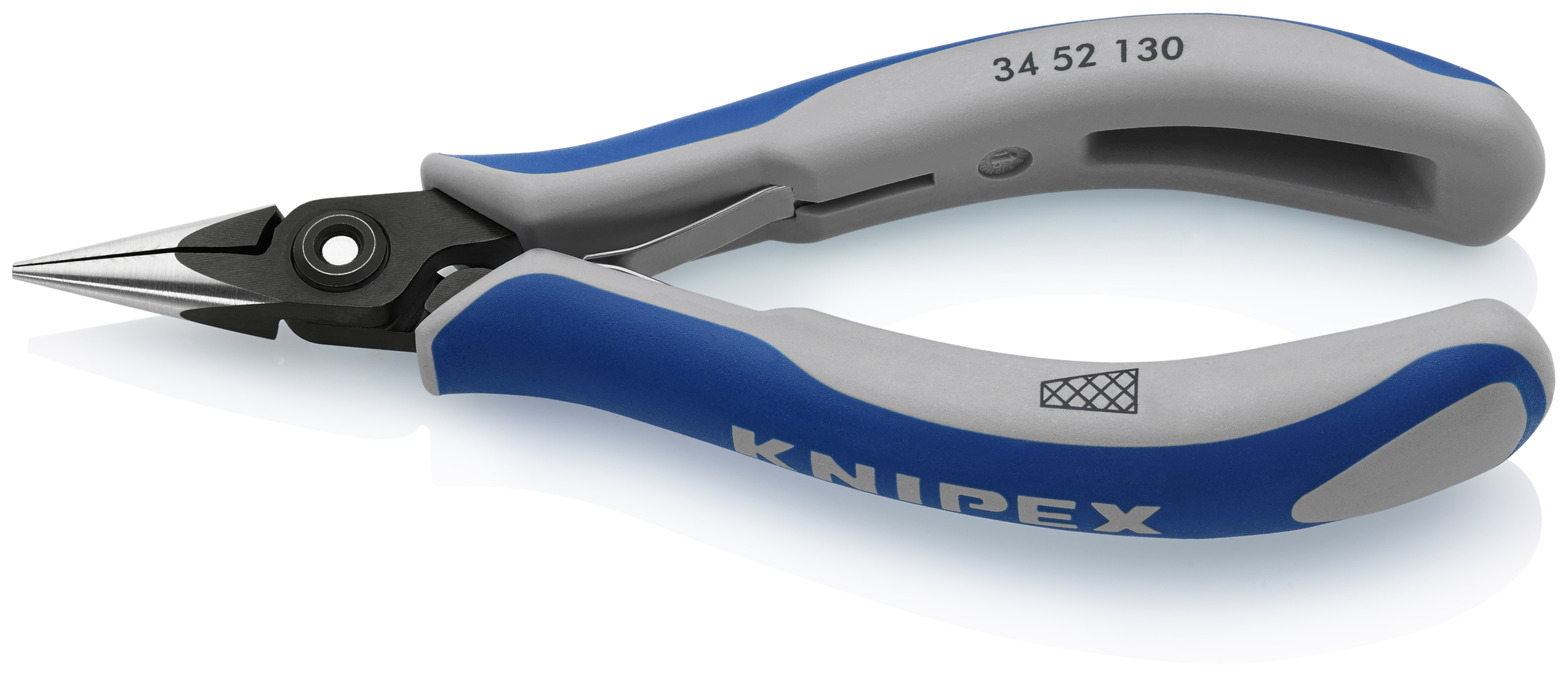 KNIPEX KNIPEX 34 52 130 Präzisions-Elektronik-Greifzange 130 mm brüniert mit Mehrkomponenten-Hüllen poliert KNIPEX KNIPEX 34 52 130 Präzisions-Elektronik-Greifzange 130 mm brüniert mit Mehrkomponenten-Hüllen poliert