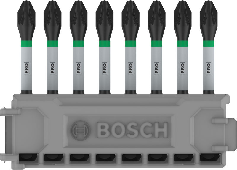 BOSCH PRO Pozidriv Impact Bit, PZ2, 55 mm, 8-tlg. BOSCH PRO Pozidriv Impact Bit, PZ2, 55 mm, 8-tlg.