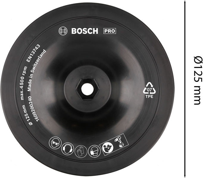 BOSCH PRO Stützteller, 125 x 8 mm