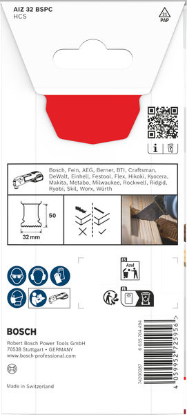 BOSCH AIZ 32 BSPC Holz Tauchsägeblatt, Starlock, 32 x 50 mm BOSCH AIZ 32 BSPC Holz Tauchsägeblatt, Starlock, 32 x 50 mm