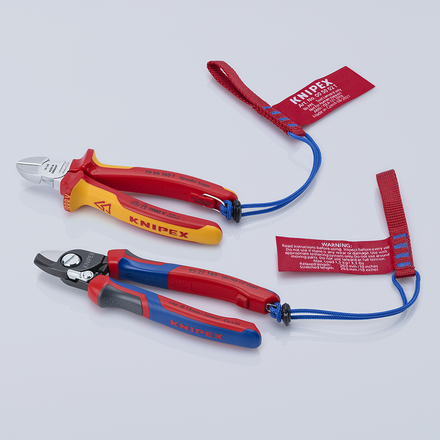 KNIPEX KNIPEX 95 22 165 Kabelschere mit Öffnungsfeder 165 mm brüniert mit Comfort-Griffen