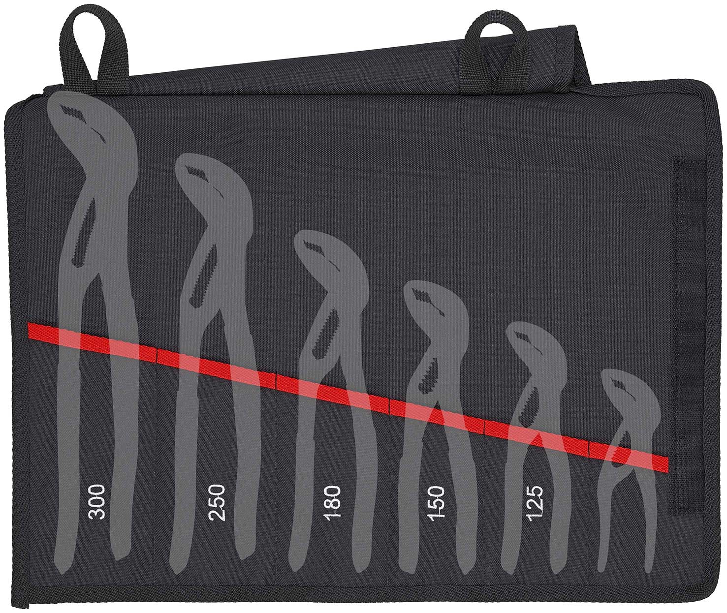 KNIPEX KNIPEX 00 19 55 S5 LE Rolltasche für Cobra® leer 6 Fächer 440 mm