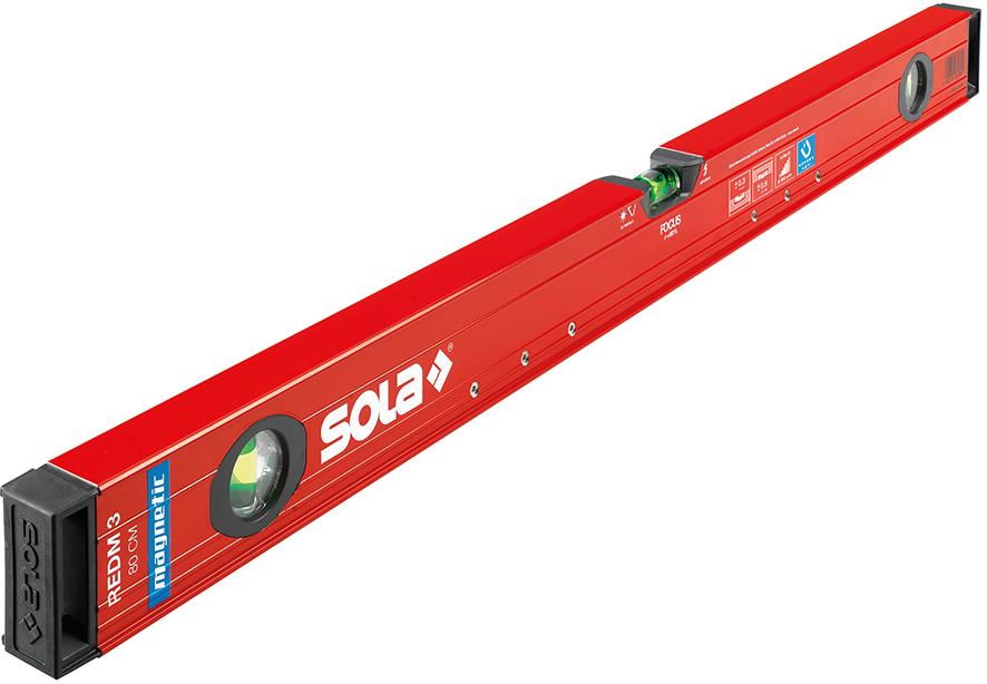 SOLA Magnet-Wasserwaage LM REDM 3 80cm pulverbeschichtet Sola