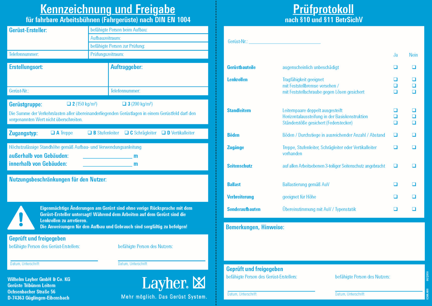 LAYHER FG Kennzeichnungsblock LAYHER FG Kennzeichnungsblock