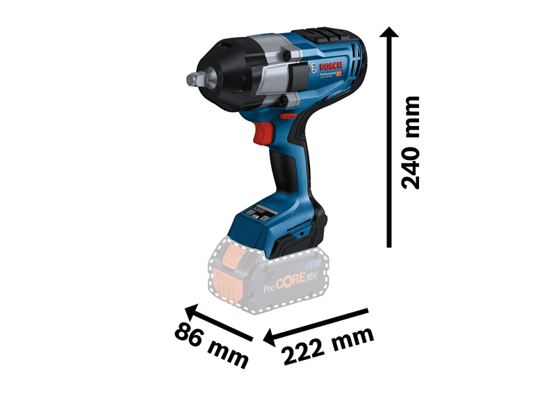 BOSCH Akku-Drehschlagschrauber GDS 18V-1000 mit 2x Akku ProCORE18V 5.5Ah in L-BOXX