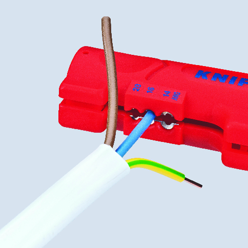 KNIPEX KNIPEX 16 64 125 SB Abmantelungswerkzeug für Flach- und Rundkabel 125 mm