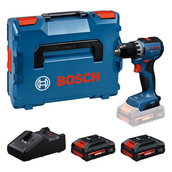 BOSCH Akku-Bohrschrauber GSR18V-52, 2 x EXBA18V-40 in L-BOXX