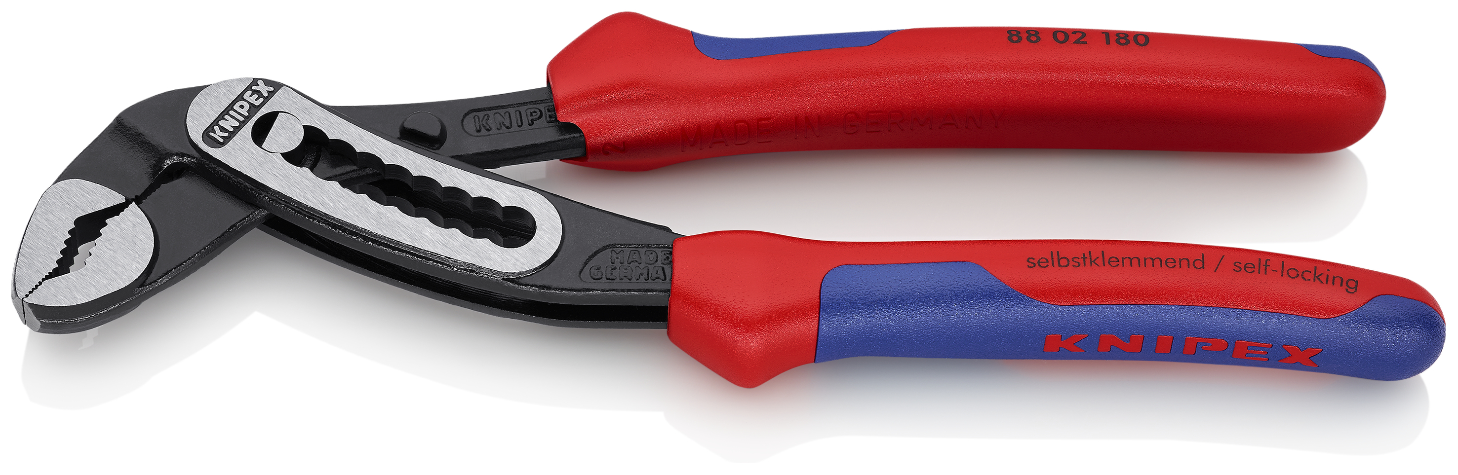 KNIPEX KNIPEX 88 02 180 Alligator® Wasserpumpenzange 180 mm schwarz atramentiert mit Mehrkomponenten-Hüllen poliert