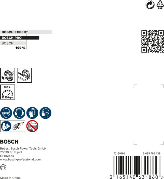 BOSCH PRO Stainless Steel heavy Scheibenbürste, 115 x 0,5 mm, Gewinde
