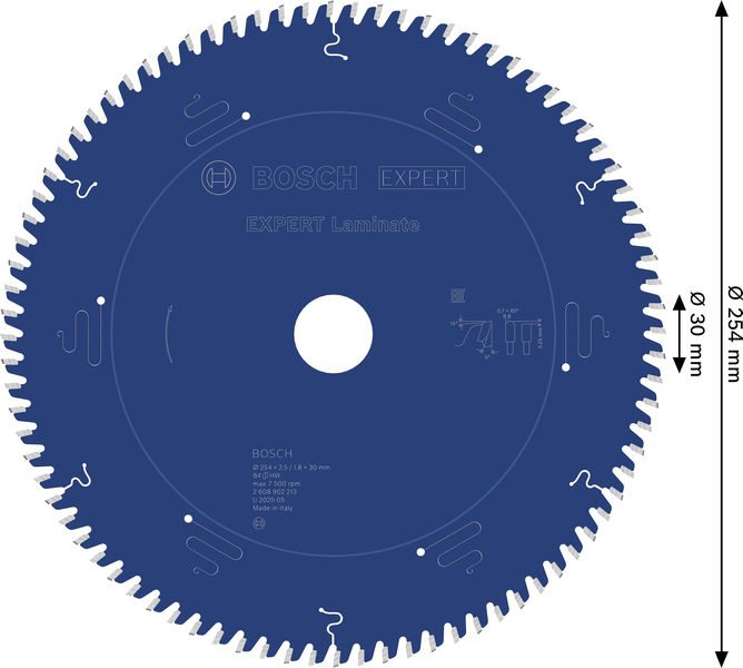 BOSCH EXPERT Laminat Kreissägeblatt, 254x30 mm, Z84
