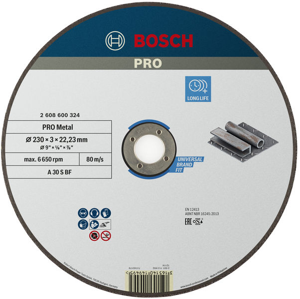 BOSCH Trennscheibe gerade Expert for Metal A 30 S BF, 230 mm, 3,0 mm