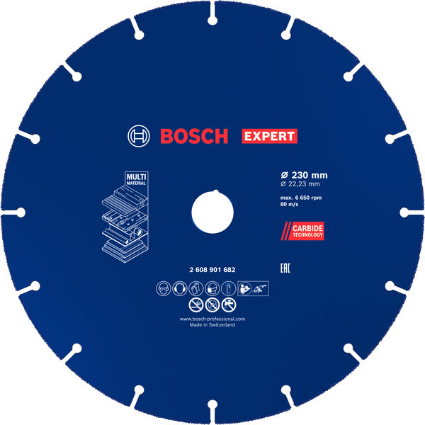 BOSCH EXPERT Carbide Multi Wheel Trennscheibe, 230 mm, 22,23 mm