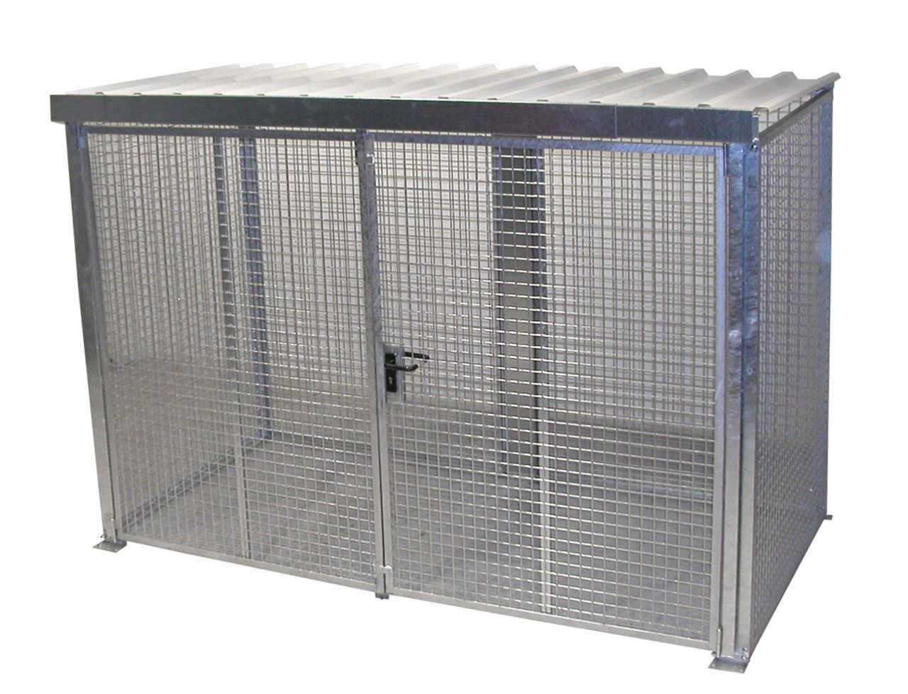 BAUER Gasflaschen-Container GFC-M4/D-DF, feuerverzinkt