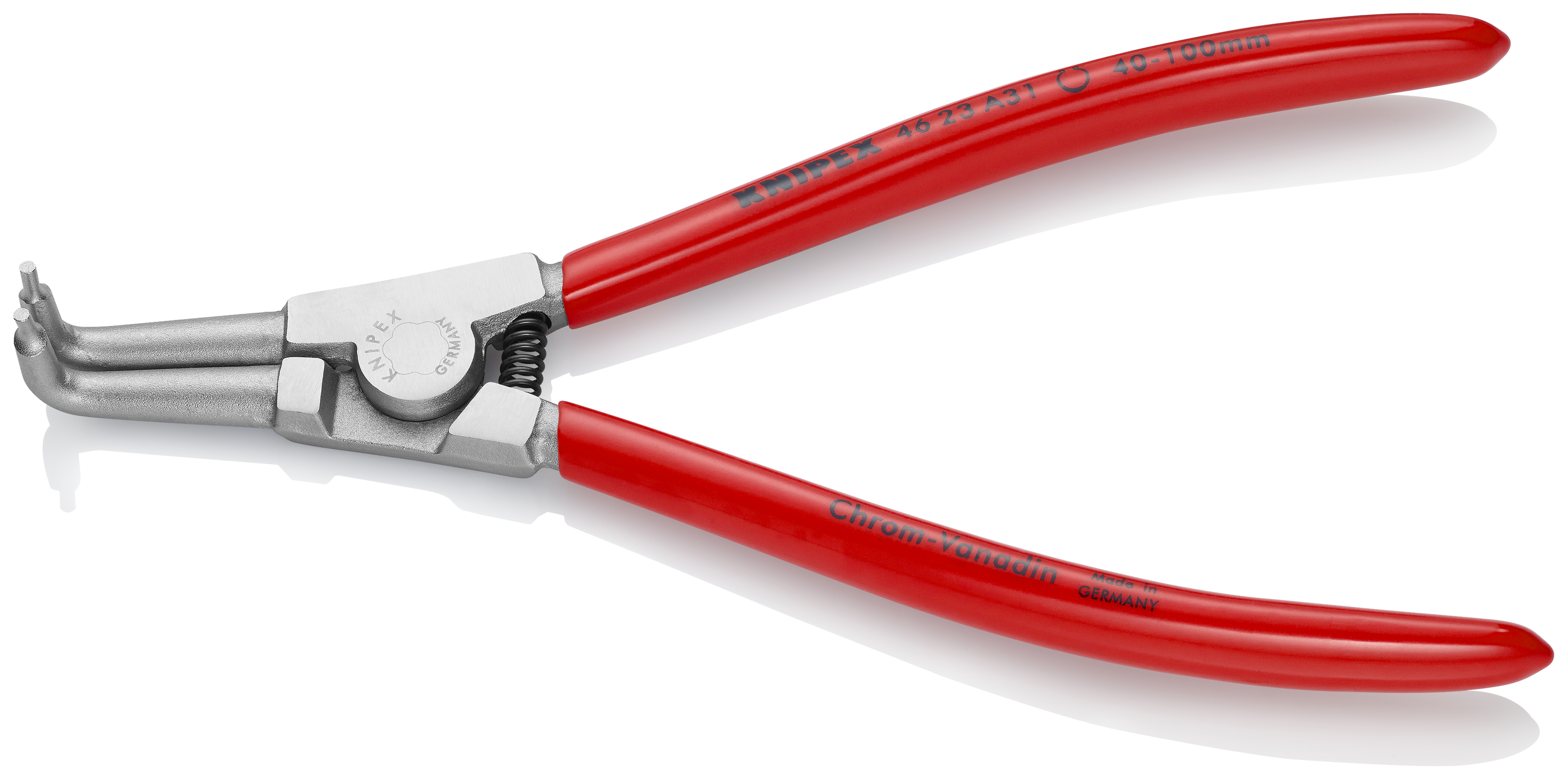 KNIPEX KNIPEX 46 23 A31 Sicherungsringzange für Außenringe auf Wellen 200 mm verchromt mit Kunststoff überzogen