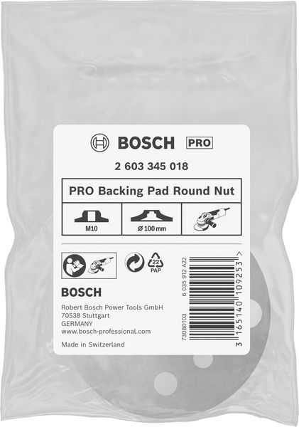 BOSCH PRO Stützteller Round Nut, M10, 100 mm BOSCH PRO Stützteller Round Nut, M10, 100 mm