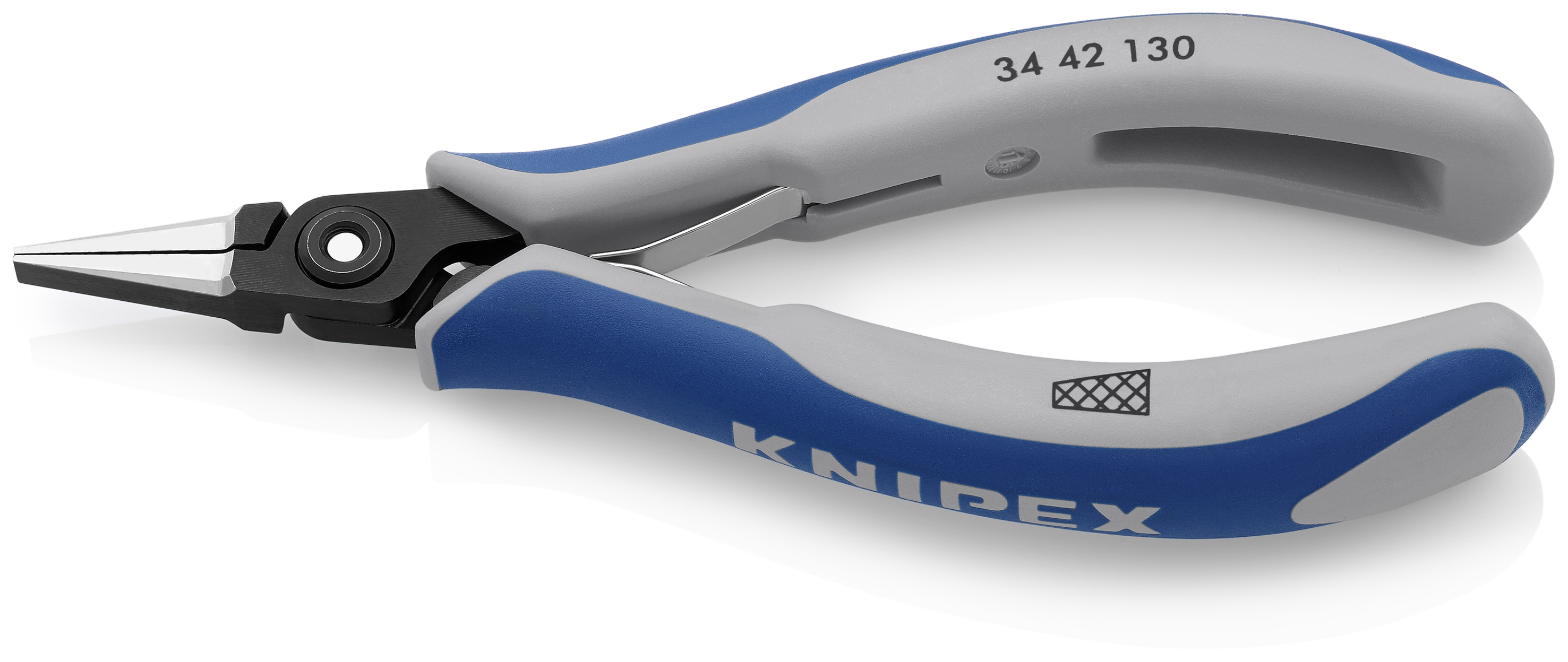 KNIPEX KNIPEX 34 42 130 Präzisions-Elektronik-Greifzange 130 mm brüniert mit Mehrkomponenten-Hüllen poliert KNIPEX KNIPEX 34 42 130 Präzisions-Elektronik-Greifzange 130 mm brüniert mit Mehrkomponenten-Hüllen poliert