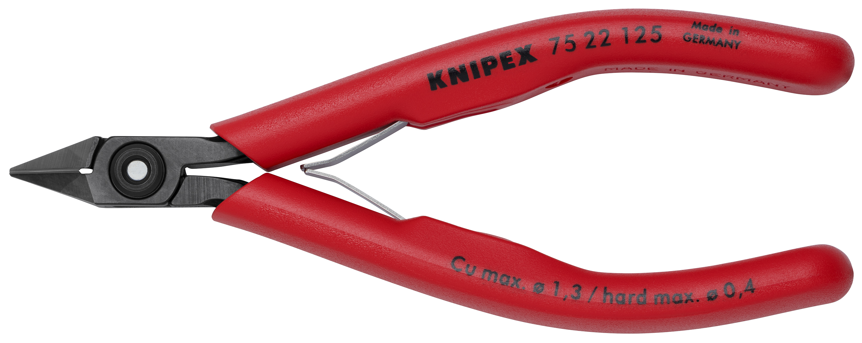 KNIPEX KNIPEX 75 22 125 Elektronik-Seitenschneider 125 mm brüniert mit Kunststoff-Hüllen