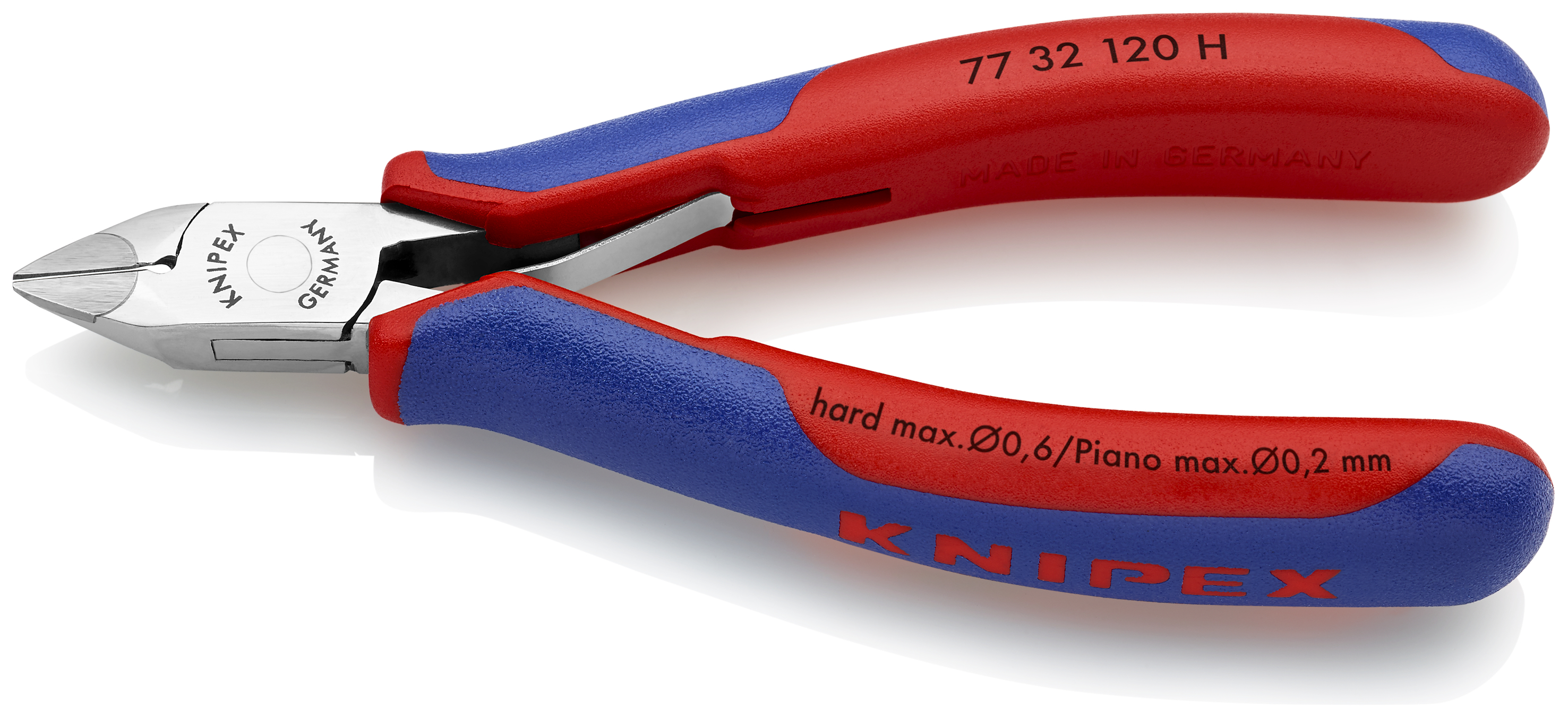 KNIPEX KNIPEX 77 32 120 H Elektronik-Seitenschneider mit eingesetzter Hartmetallschneide 120 mm mit Mehrkomponenten-Hüllen spiegelpoliert KNIPEX KNIPEX 77 32 120 H Elektronik-Seitenschneider mit eingesetzter Hartmetallschneide 120 mm mit Mehrkomponenten-Hüllen spiegelpoliert