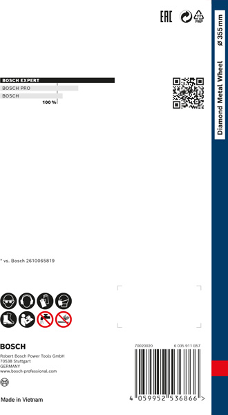BOSCH EXPERT Diamond Metal Wheel Trennscheibe, 355x25,4 mm BOSCH EXPERT Diamond Metal Wheel Trennscheibe, 355x25,4 mm