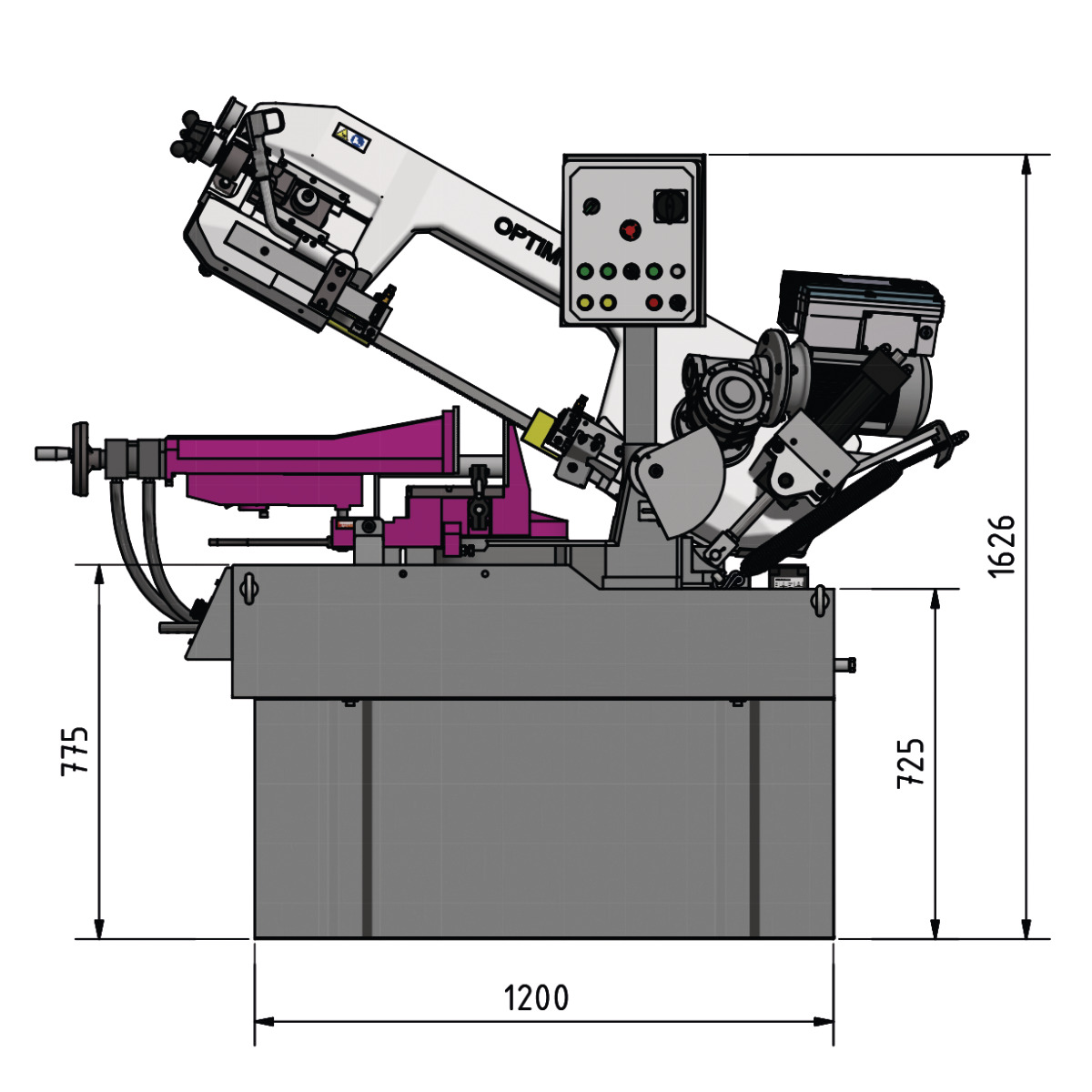 STÜRMER Doppelgehrungs-Metallbandsäge Optimum OPTIsaw SD 351AV