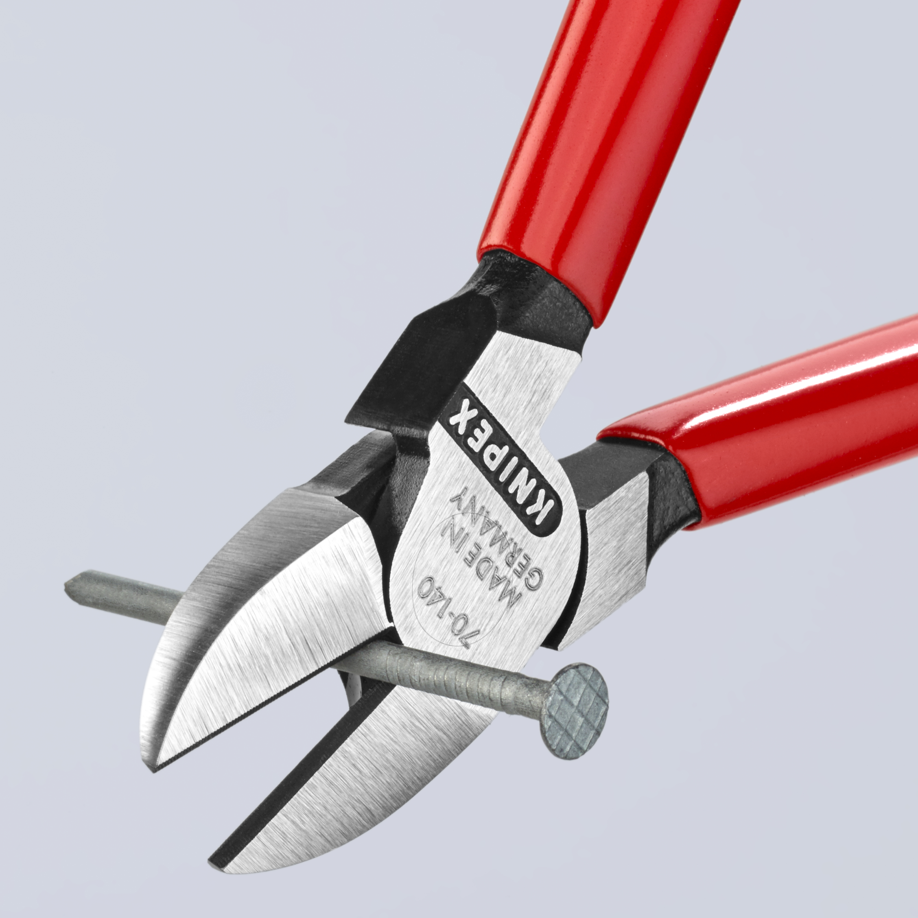 KNIPEX KNIPEX 70 01 140 Seitenschneider 140 mm schwarz atramentiert mit Kunststoff überzogen poliert