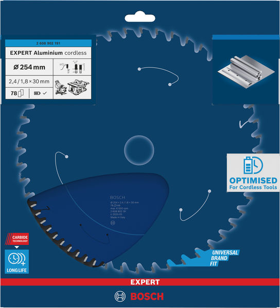 BOSCH EXPERT Aluminium Kreissägeblatt, 254x30 mm, Z78