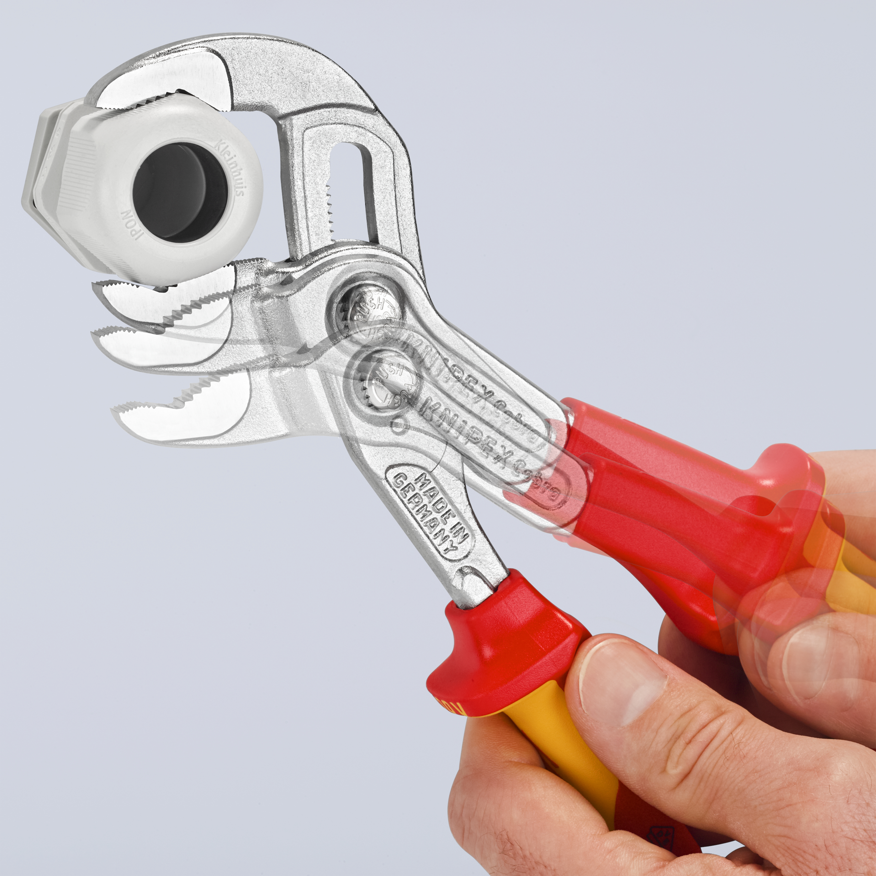 KNIPEX KNIPEX 87 26 250 Cobra® VDE Hightech-Wasserpumpenzange, isoliert 250 mm verchromt isoliert mit Mehrkomponenten-Hüllen, VDE-geprüft