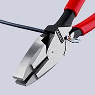 KNIPEX KNIPEX 09 01 240 Kraft-Kombizange "Lineman's Pliers" amerikanisches Modell 240 mm schwarz atramentiert mit rutschhemmendem Kunststoff überzogen poliert