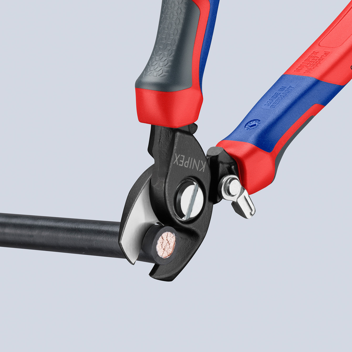 KNIPEX KNIPEX 95 22 165 Kabelschere mit Öffnungsfeder 165 mm brüniert mit Comfort-Griffen KNIPEX KNIPEX 95 22 165 Kabelschere mit Öffnungsfeder 165 mm brüniert mit Comfort-Griffen