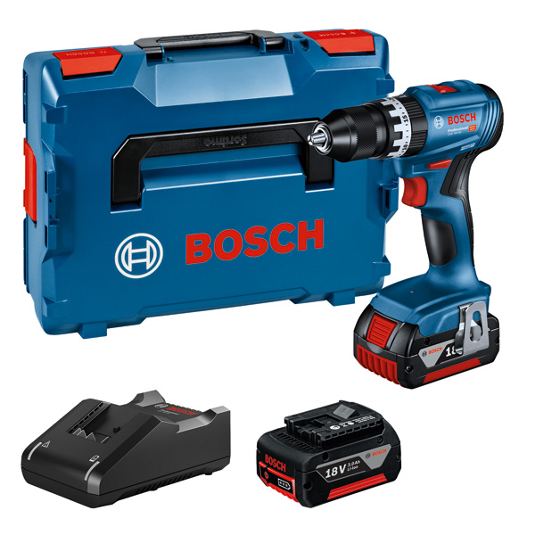 BOSCH Akku-Schlagbohrschauber GSB 18V-45, 2 x Akku GBA 18V 3.0Ah in L-BOXX BOSCH Akku-Schlagbohrschauber GSB 18V-45, 2 x Akku GBA 18V 3.0Ah in L-BOXX