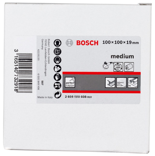 BOSCH Vliesschleifwalze für Satinierer, 19 mm, mittel, 100 mm