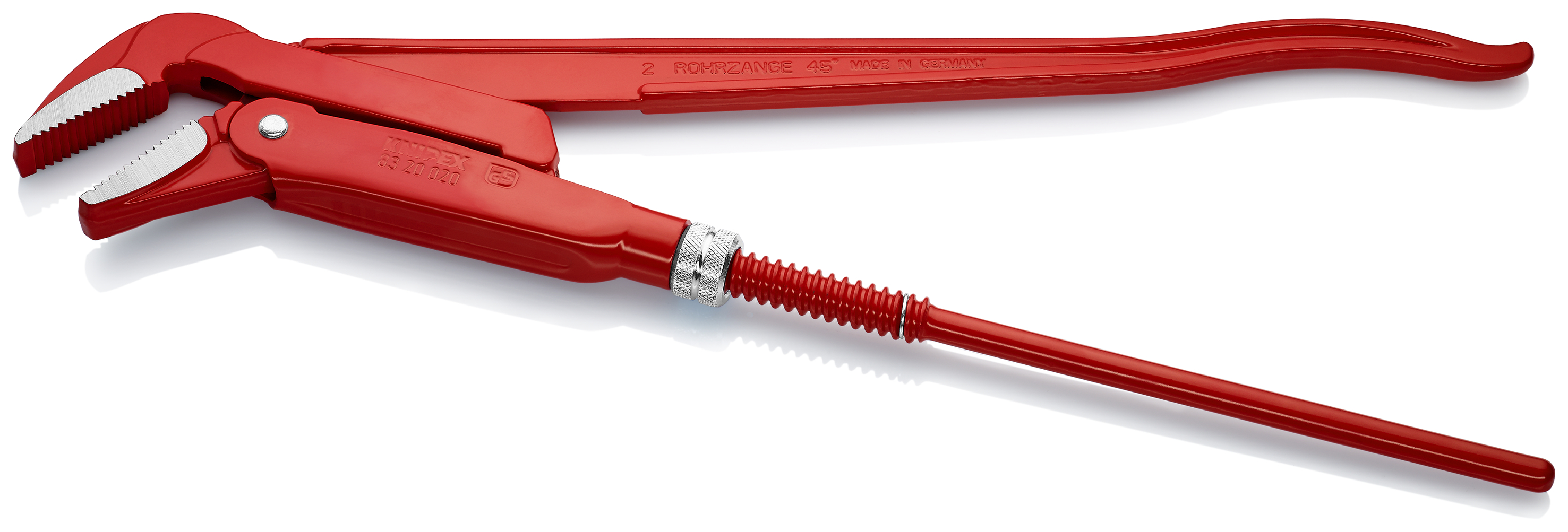 KNIPEX KNIPEX 83 20 020 Rohrzange 45° 570 mm rot pulverbeschichtet KNIPEX KNIPEX 83 20 020 Rohrzange 45° 570 mm rot pulverbeschichtet