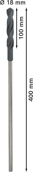 BOSCH PRO Wood HSS Installationsbohrer, 18 x 100 x 400 mm