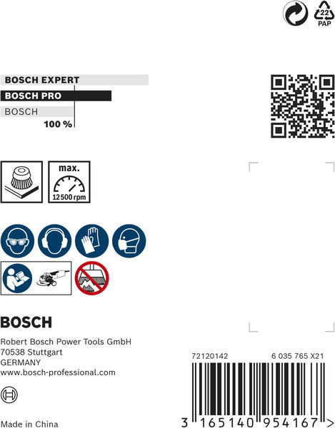 BOSCH X-LOCK Topfbürste 75 mm, gewellte Messingbürsten BOSCH X-LOCK Topfbürste 75 mm, gewellte Messingbürsten