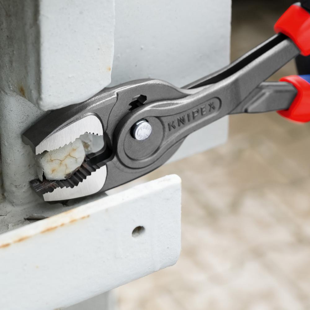 KNIPEX KNIPEX 82 02 200 TwinGrip® Front- und Seitengreifzange 200 mm grau atramentiert mit Comfort-Griffen poliert