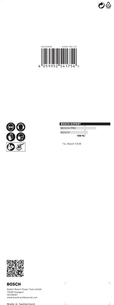 BOSCH EXPERT C470 Schleifblatt, 93x230mm, K180, 8 Löcher, 10-tlg.