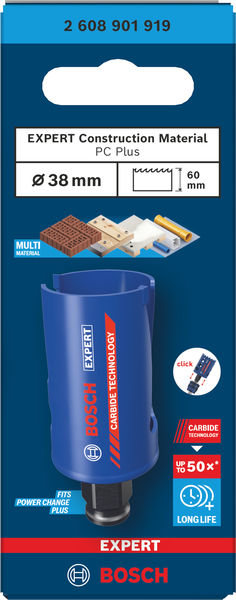 BOSCH EXPERT Construction Material Power Change Plus Lochsäge, 38 x 60 mm BOSCH EXPERT Construction Material Power Change Plus Lochsäge, 38 x 60 mm