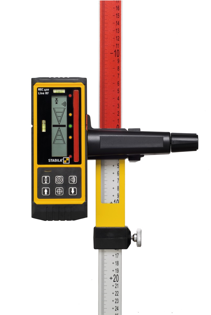 STABILA Empfänger REC 410 Line RF, Receiver für Linienlaser mit roten Laserstrahlen, automatische Feinausrichtung, kompatibel mit STABILA LA 80 L STABILA Empfänger REC 410 Line RF, Receiver für Linienlaser mit roten Laserstrahlen, automatische Feinausrichtung, kompatibel mit STABILA LA 80 L
