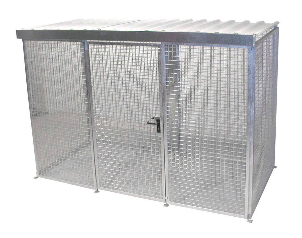 BAUER Gasflaschen-Container GFC-M4/D, feuerverzinkt