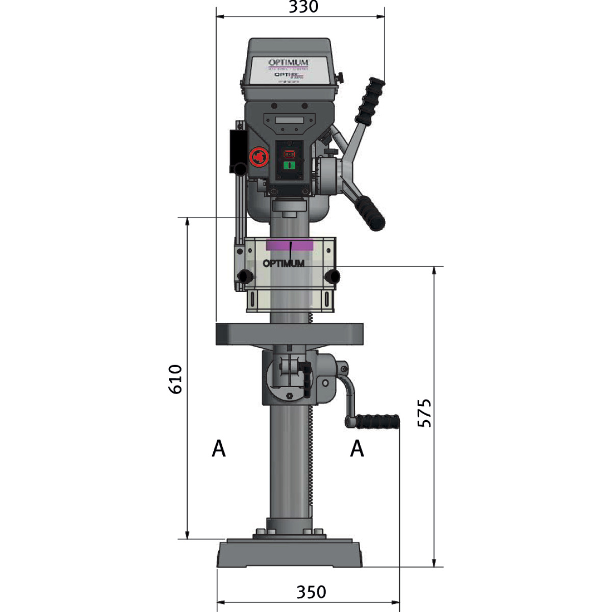 OPTIMUM Tischbohrmaschine OPTIdrill D 23Pro (230 V)